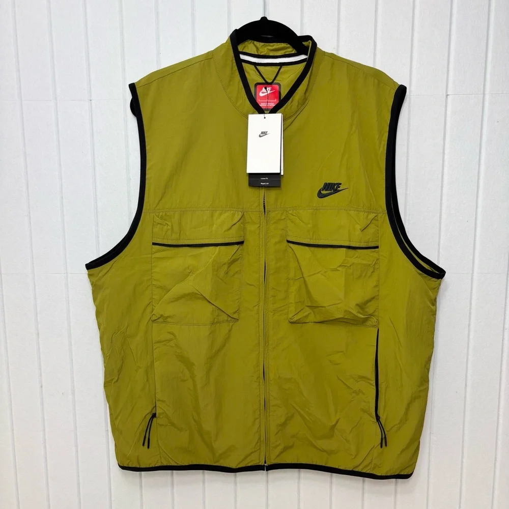 Nike Tech Men's Woven Vest UPF 40 Green Size L‎